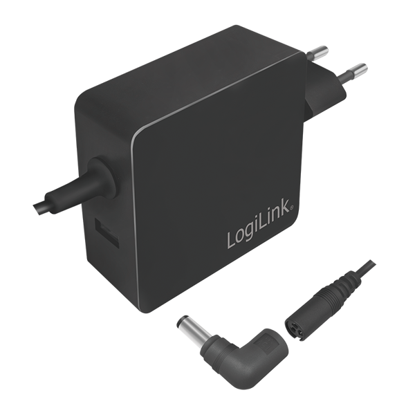 ნოუთბუქის დამტენი Logilink PA0214, 70W, 5V 2.1A, USB-A, Universal, Black