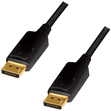 ვიდეო კაბელი Logilink CD0103 DisplayPort to DisplayPort 5m, Black