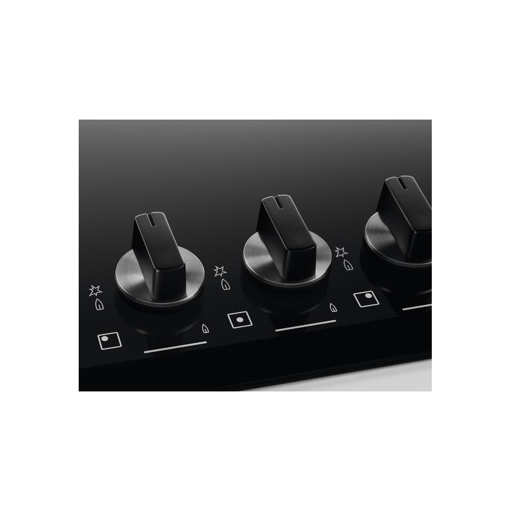 ჩასაშენებელი ქურის ზედაპირი Electrolux GPE365YPB, Built-in gas, Black