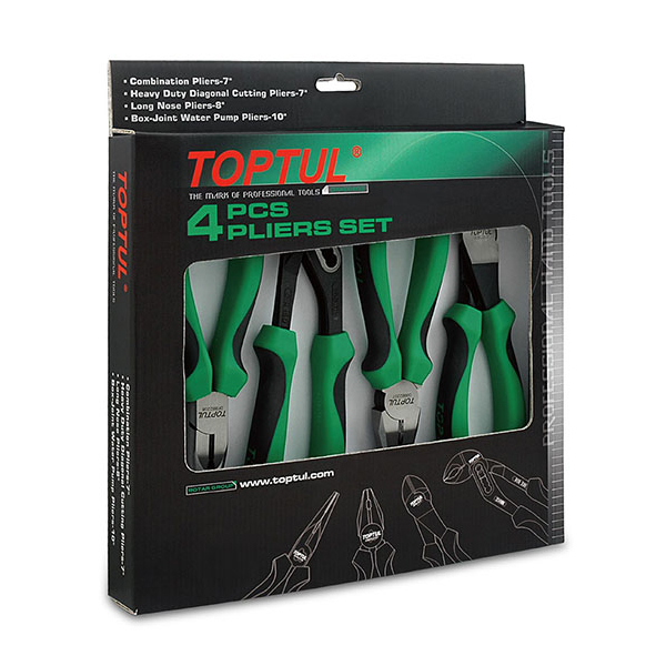 ბრტყელტუჩების ნაკრები Toptul GAAE0402, 4pcs