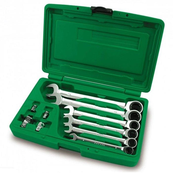 ქანჩის გასაღების ნაკრები Toptul GAAI1002(04), 10 pcs Tool Set, Green