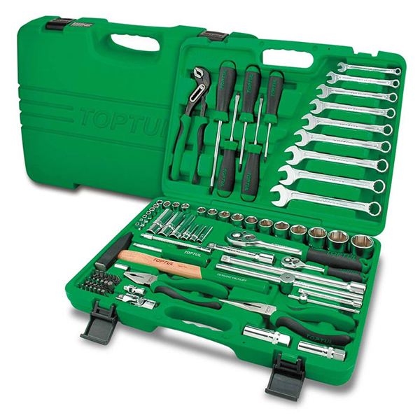 ხელსაწყოების ნაკრები Toptul GCAI8002, 80 Pcs Tool Set, Green