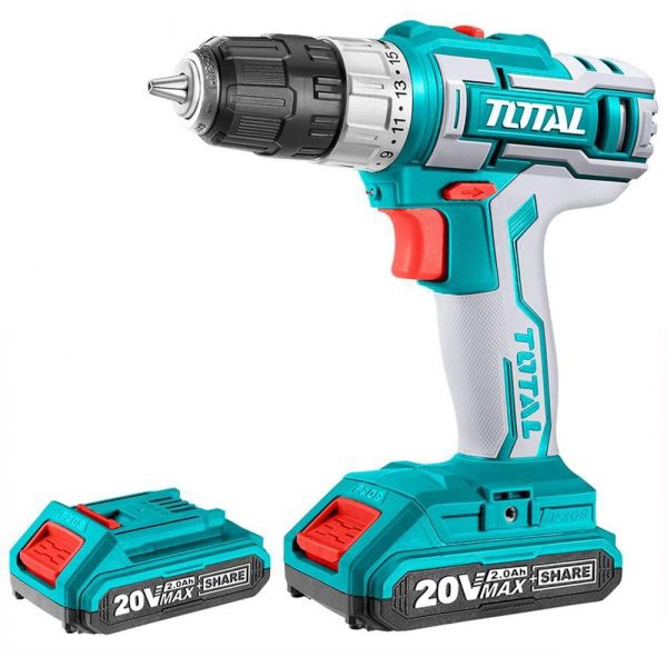 ბურღი-სახრახნისი Total TDLI200215, 20V 2Ah, 1500Rpm, Blue