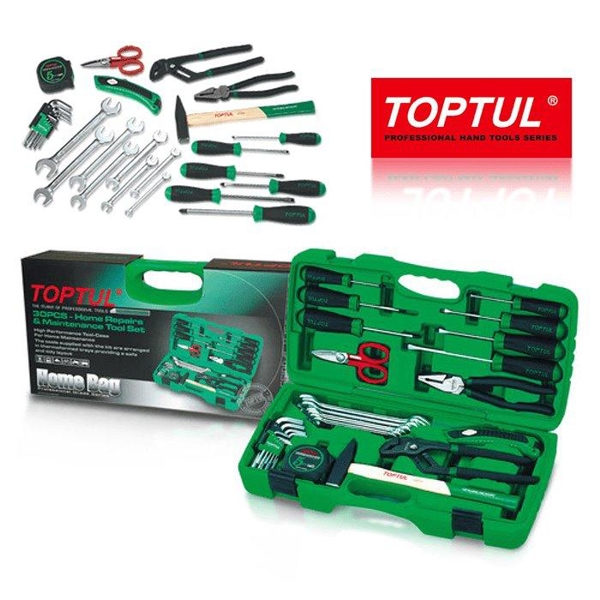 ხელსაწყოების ნაკრები Toptul GAAI3001, 30 Pcs Tool Set, Green