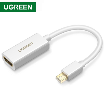 HDMI ადაპტერი UGREEN 40361 Mini DP to HDMI Adapter 4K Audio/Video Transmission cable supports 25 cm (White)