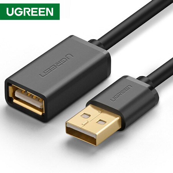 USB დამაგრძელებელი UGREEN 10317 USB 2.0 A Male to A Female Cable 3m (Black)