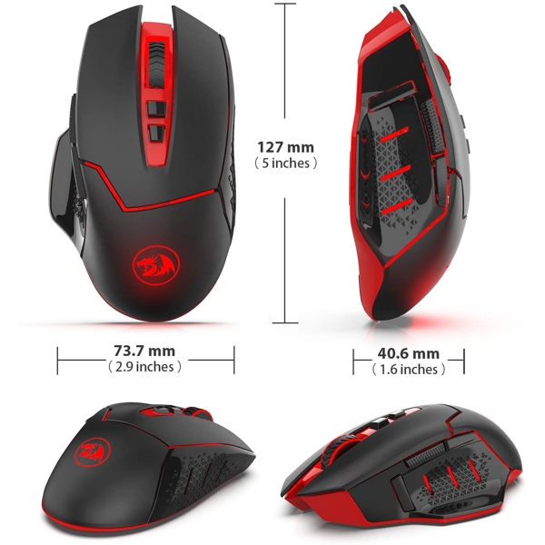 მაუსი Redragon M690, Gaming Mouse, Wireless, Black