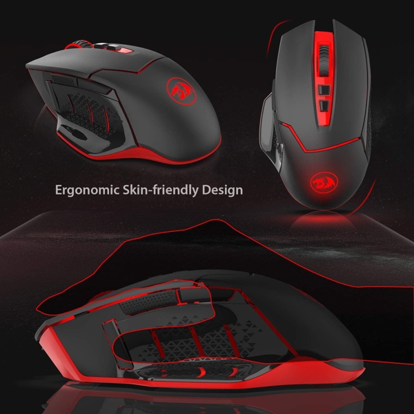 მაუსი Redragon M690, Gaming Mouse, Wireless, Black