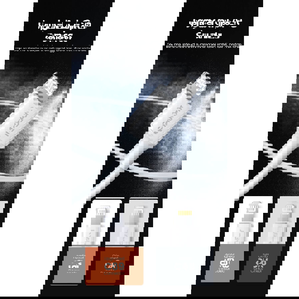 UGREEN US155 (80822), MFi, USB to Lightning, 1m, Black