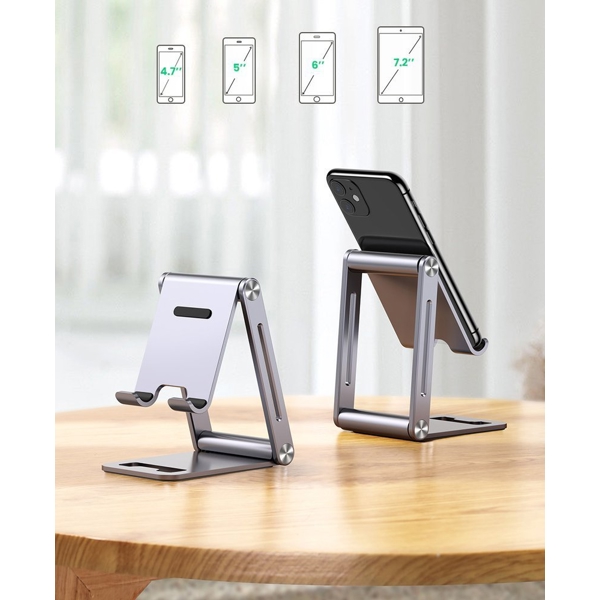 მობილურის დამჭერი UGREEN LP263 (80708), Aluminum Adjustable Desk Phone Holder, Grey