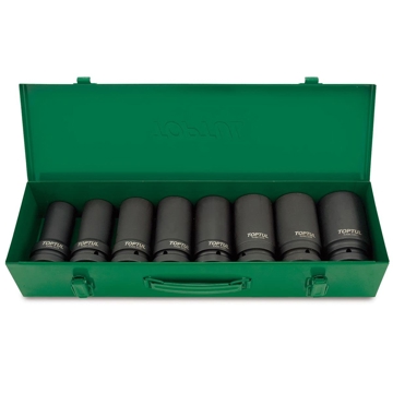 დარტყმითი თავაკების ნაკრები Toptul GDAD0804, 1", 8PCS Green