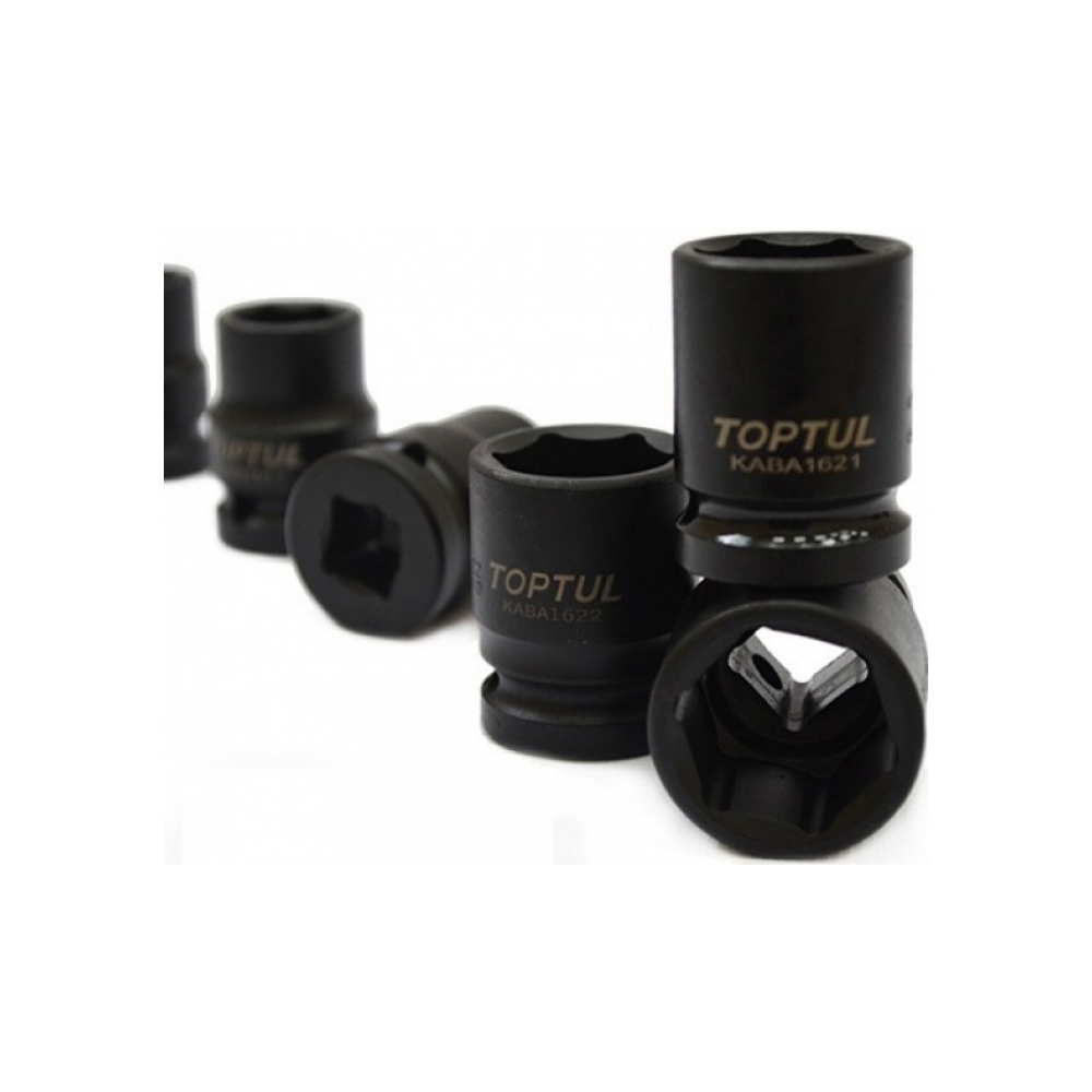 დარტყმითი თავაკების ნაკრები Toptul GDAD0804, 1", 8PCS Green