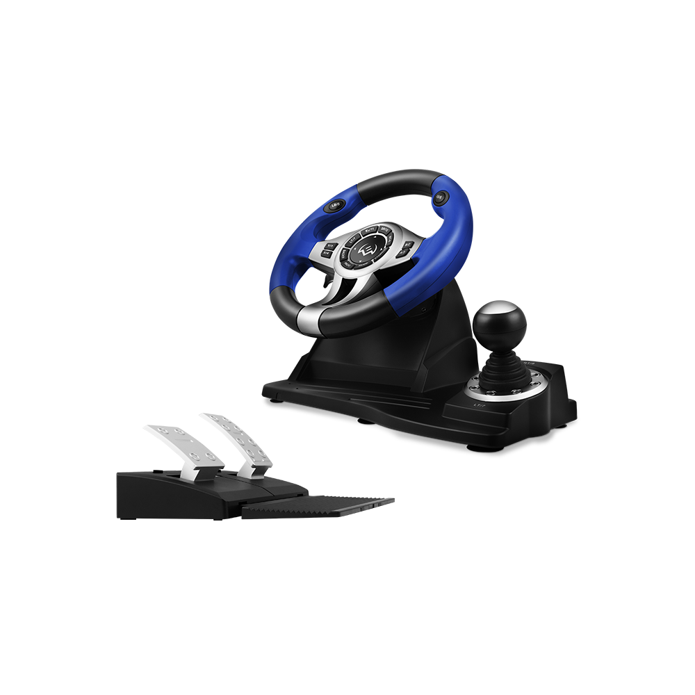 კომპიუტერული საჭე Sven GC-W600, Windows XP/Vista/7/8/10, PS3, X-Input, Black/Blue