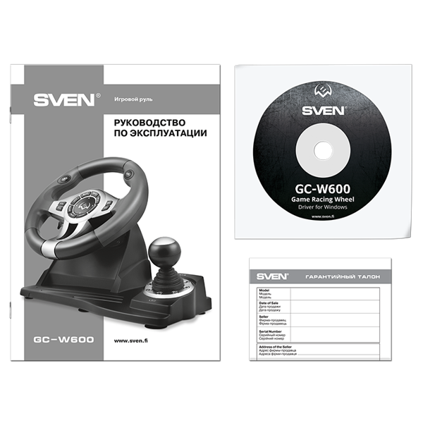 Sven GC-W600, Windows XP/Vista/7/8/10, PS3, X-Input, Black/Blue