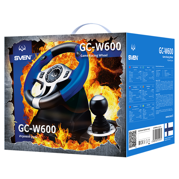 Sven GC-W600, Windows XP/Vista/7/8/10, PS3, X-Input, Black/Blue