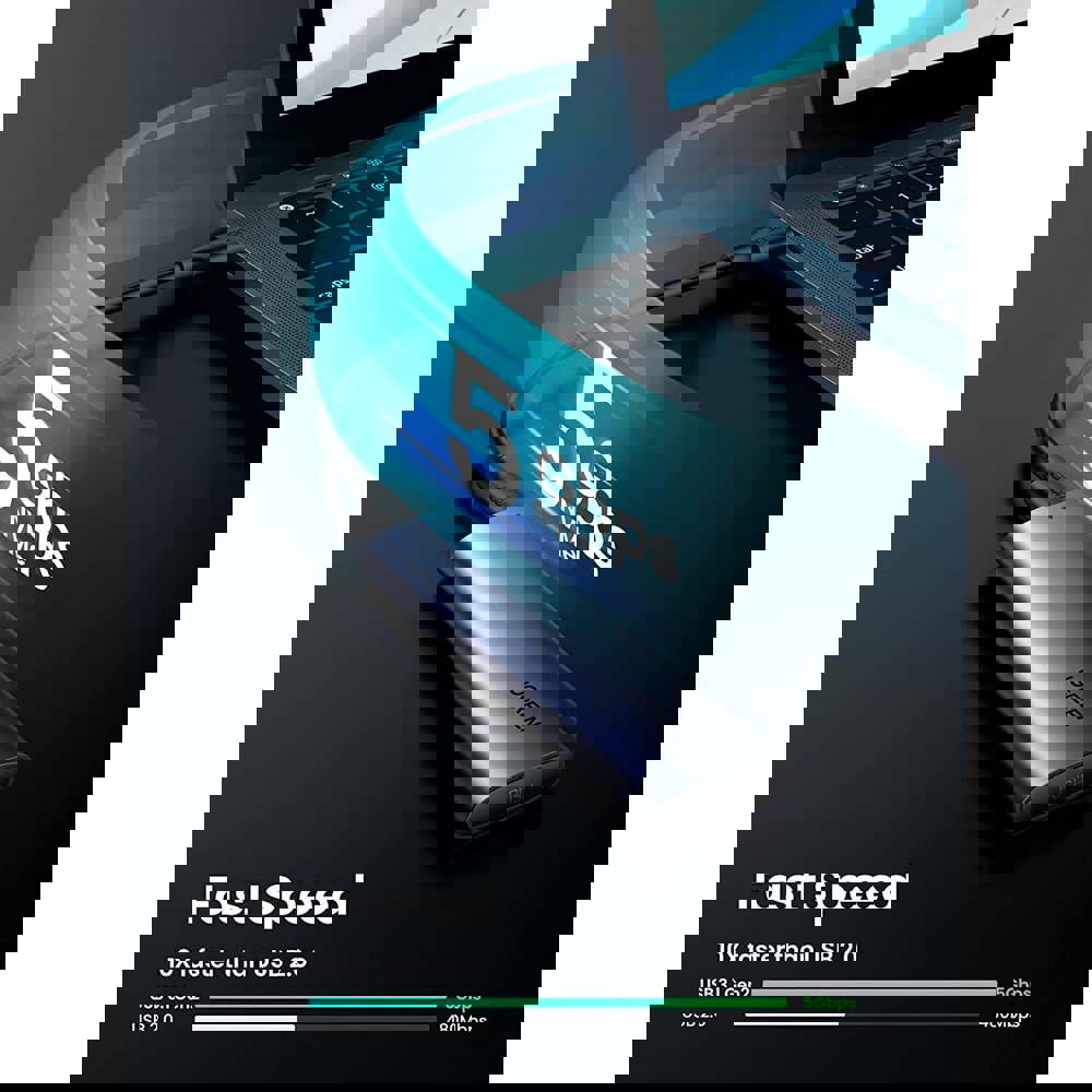 მყარი დისკის ქეისი UGREEN (10903) M.2 SATA NGFF SSD Enclosure, Aluminum USB 3.1 Gen 2 to B-Key 6Gbps with External UASP Solid State Drive Enclosure