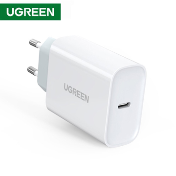 UGREEN 70161 fast wall charger travel adapter USB Typ C Power Delivery 30W Quick Charge 4.0 (white)