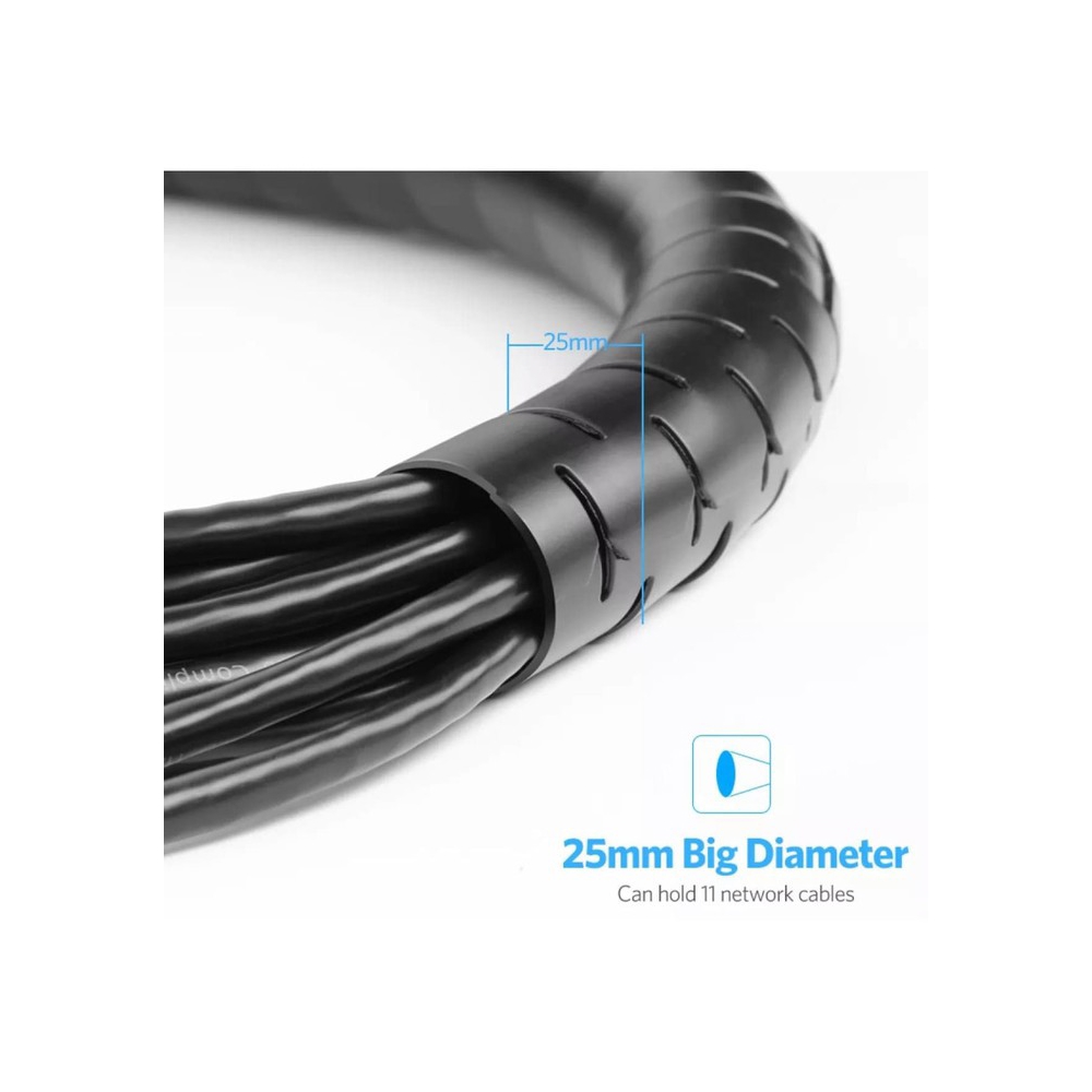 კაბელ მენეჯერი UGREEN LP121 (30820) Cable Organizer, 5m, Black