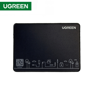 UGREEN CY016 Mouse Pad Black Non-slip rubber Super Thin Light Compact 26x21cm