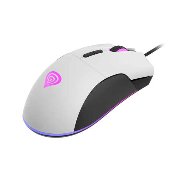 მაუსი Genesis KRYPTON 290 Gaming Optical Mouse RGB, 6400 DPI, USB-A, White 