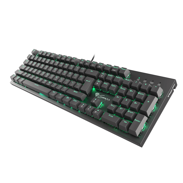 კლავიატურა Genesis THOR 300 Gaming Mechanical Keyboard, RGB Green Backlight, USB, Black