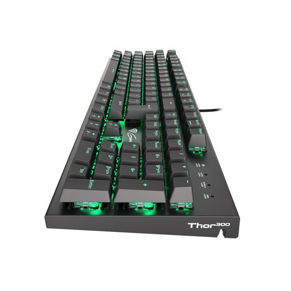 კლავიატურა Genesis THOR 300 Gaming Mechanical Keyboard, RGB Green Backlight, USB, Black