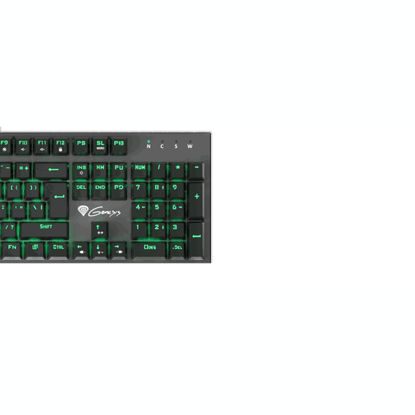 კლავიატურა Genesis THOR 300 Gaming Mechanical Keyboard, RGB Green Backlight, USB, Black