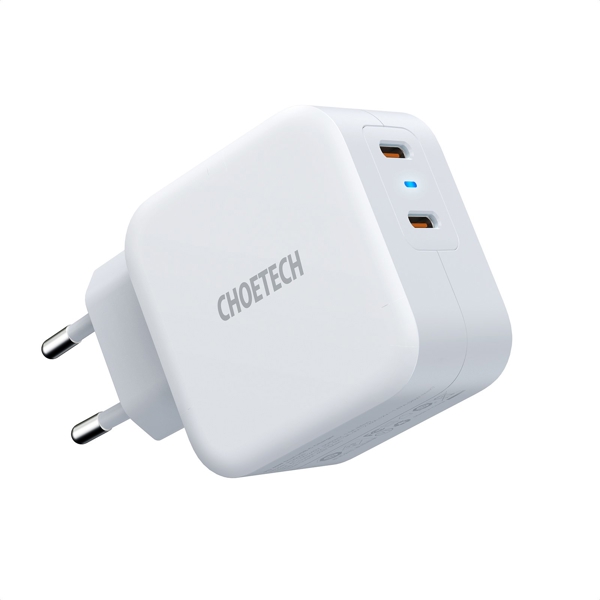 დამტენი Choetech PD6009, Dual Type-C, Output Charger, White