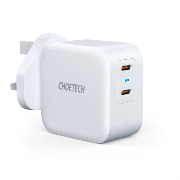 დამტენი Choetech PD6009, Dual Type-C, Output Charger, White