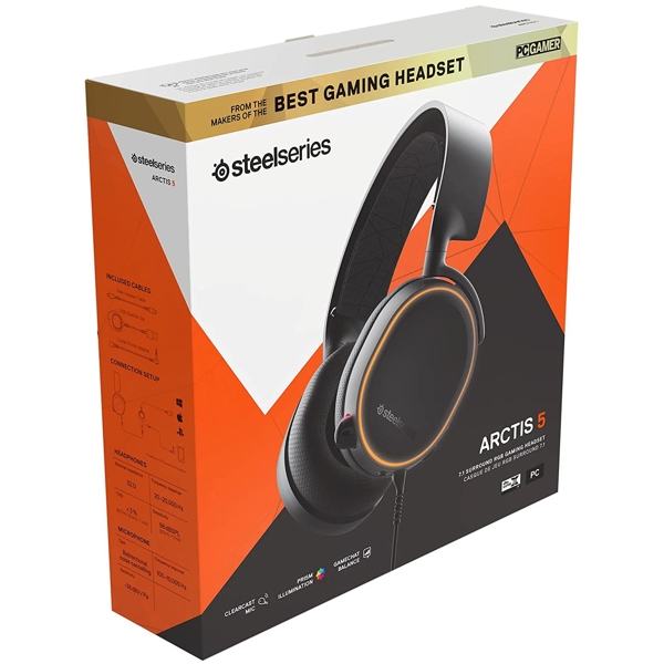 ყურსასმენი SteelSeries Arctis 5 Gaming, 3.5mm Jack, Black