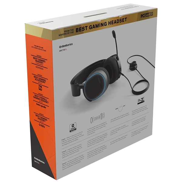 ყურსასმენი SteelSeries Arctis 5 Gaming, 3.5mm Jack, Black