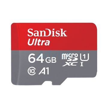 მეხსიერების ბარათი Sandisk SDSQUA4-064G-GN6MN, 64GB, MicroSD UHS-I, Red/Gray