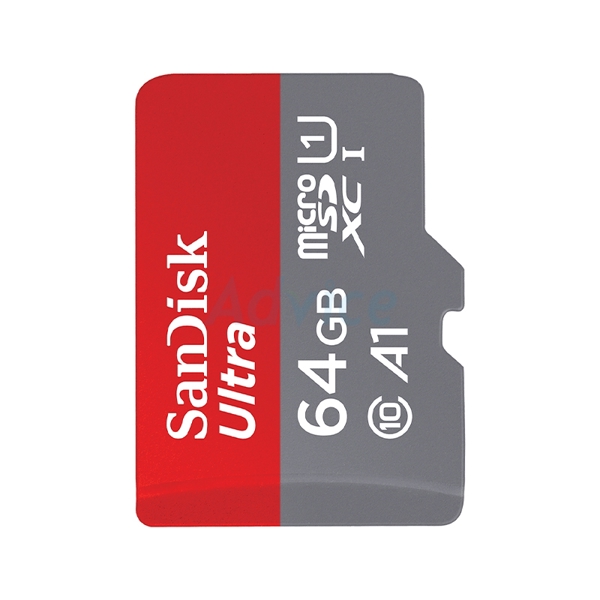 მეხსიერების ბარათი Sandisk SDSQUA4-064G-GN6MN, 64GB, MicroSD UHS-I, Red/Gray