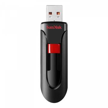 USB ფლეშ მეხსიერება Sandisk SDCZ600-064G-G35, 64GB, USB 3.0, Type-A, Black/Red