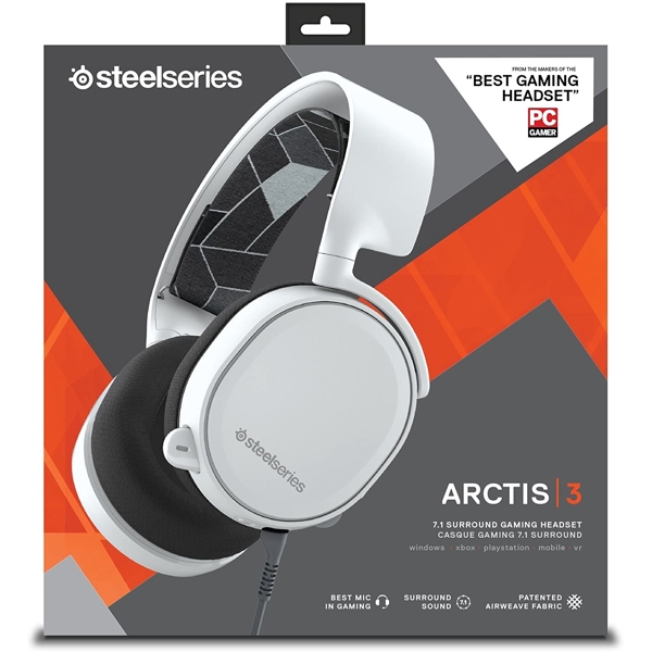 ყურსასმენი SteelSeries 61506_SS Arctis 3 Gaming, 3.5mm Jack, White