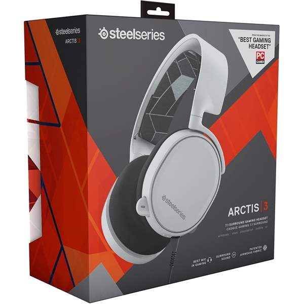 ყურსასმენი SteelSeries 61506_SS Arctis 3 Gaming, 3.5mm Jack, White