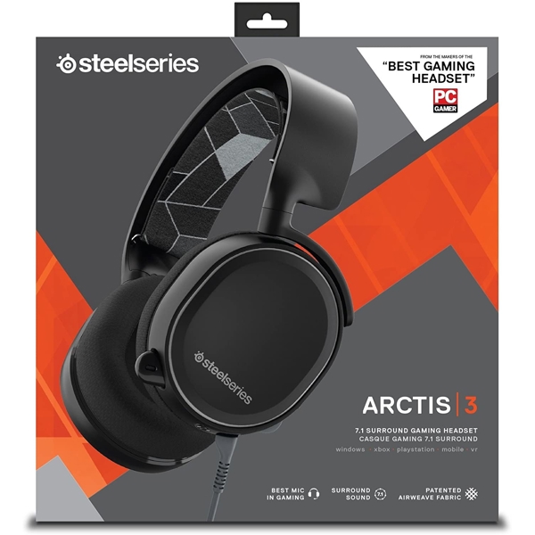 ყურსასმენი SteelSeries Arctis 3 Gaming, 3.5mm Jack, Black