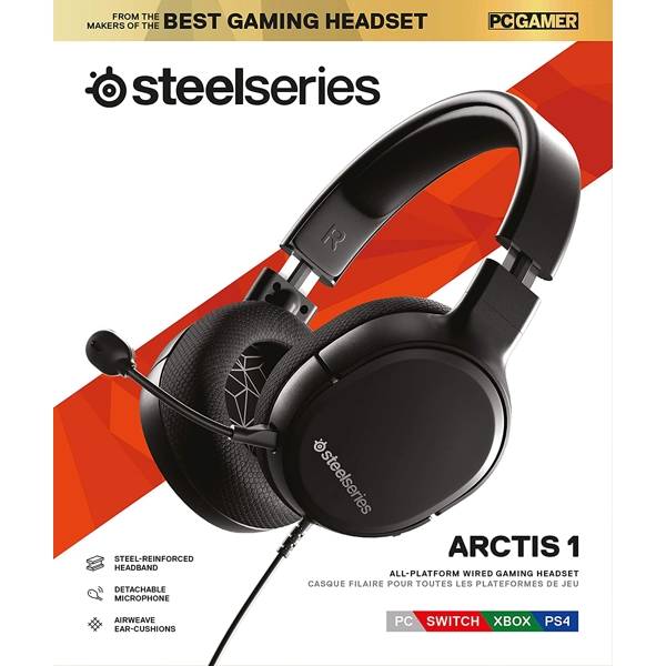 ყურსასმენი SteelSeries Arctis 1, Gaming, 3.5mm Jack, Black