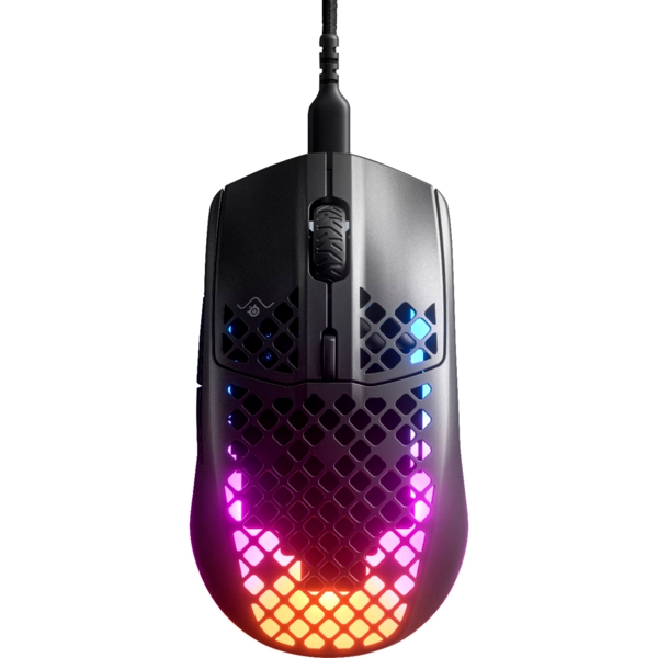 მაუსი SteelSeries Aerox 3 Wired Optical Gaming Mouse, RGB, USB-C, Ultra-Lightweight, Black