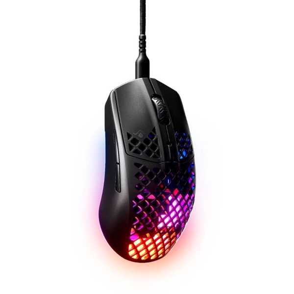 მაუსი SteelSeries Aerox 3 Wired Optical Gaming Mouse, RGB, USB-C, Ultra-Lightweight, Black