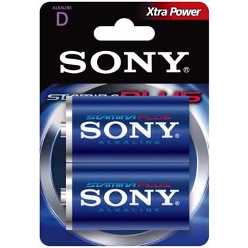 ელემენტი Sony AM1B2D Alkaline Stamina Plus, 1.5V, D, 2 PCS