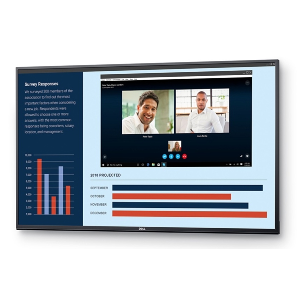 მონიტორი Dell C5519Q, 55", 4K, LED, USB, HDM, DP, VGA, Conference Room Monitor, Black
