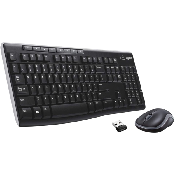 კლავიატურა+მაუსი Logitech MK270 Wireless Keyboard Black