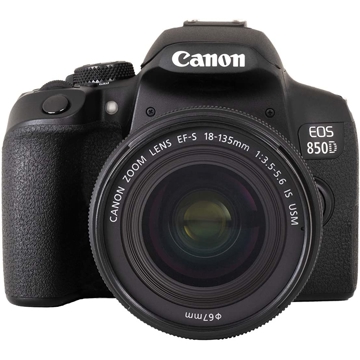 ფოტოაპარატი Canon EOS 850D, 18-135mm, 24,1mp, Bluetooth, Wi-fi, Black