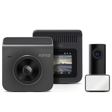 მანქანის ვიდეო რეგისტრატორი Xiaomi 70mai Dash Cam A400 Black+Rear Cam RC09 Set Gray