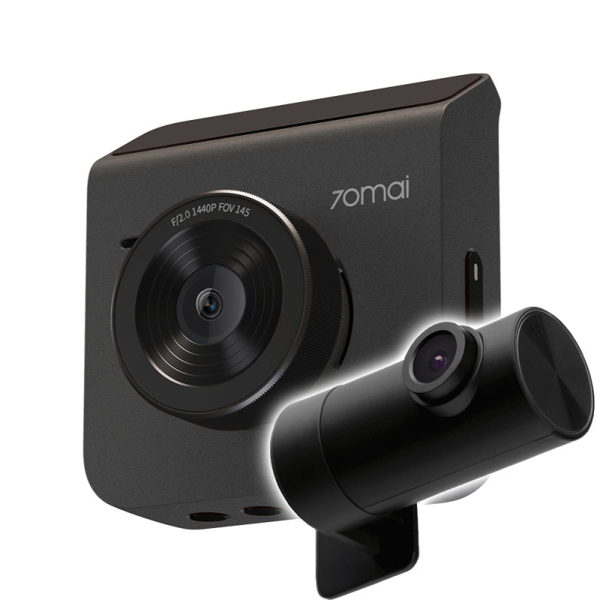 მანქანის ვიდეო რეგისტრატორი Xiaomi 70mai Dash Cam A400 Black+Rear Cam RC09 Set Gray