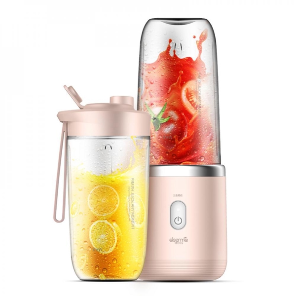 უსადენო ბლენდერი Xiaomi  Deerma DEM-NU05 Mini 140W, 0.4ML, Micro USB, Juice Blender Pink