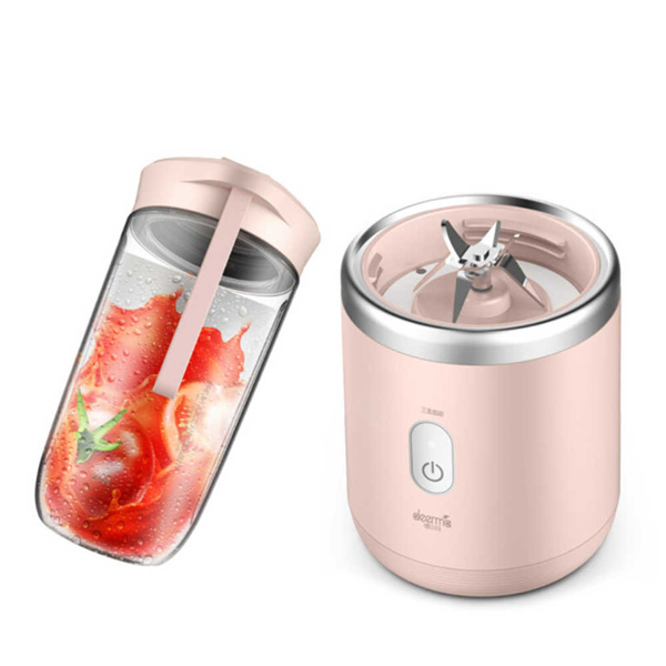 უსადენო ბლენდერი Xiaomi  Deerma DEM-NU05 Mini 140W, 0.4ML, Micro USB, Juice Blender Pink