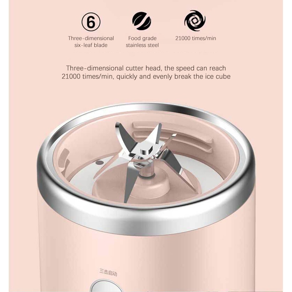 ბლენდერი Xiaomi  Deerma DEM-NU05 Mini 140W, 0.4ML, Micro USB, Juice Blender Pink