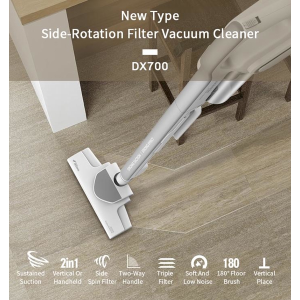 Xiaomi Deerma DX700 600W, 80dB 2-in-1 Vacuum Cleaner White